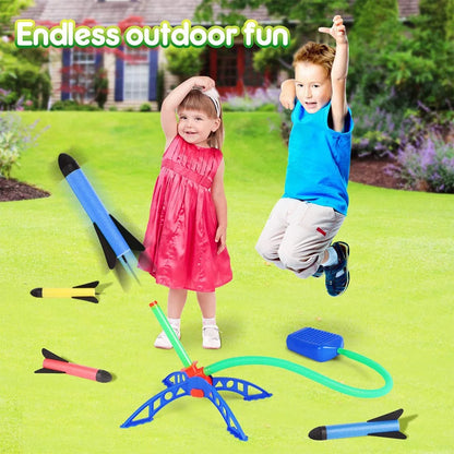 Kids Air Stomp Rocket Foot Pump Launcher Toys Sport Game Jump Stomp Outdoor Child Play Set Jump Sport Games Toys for Children