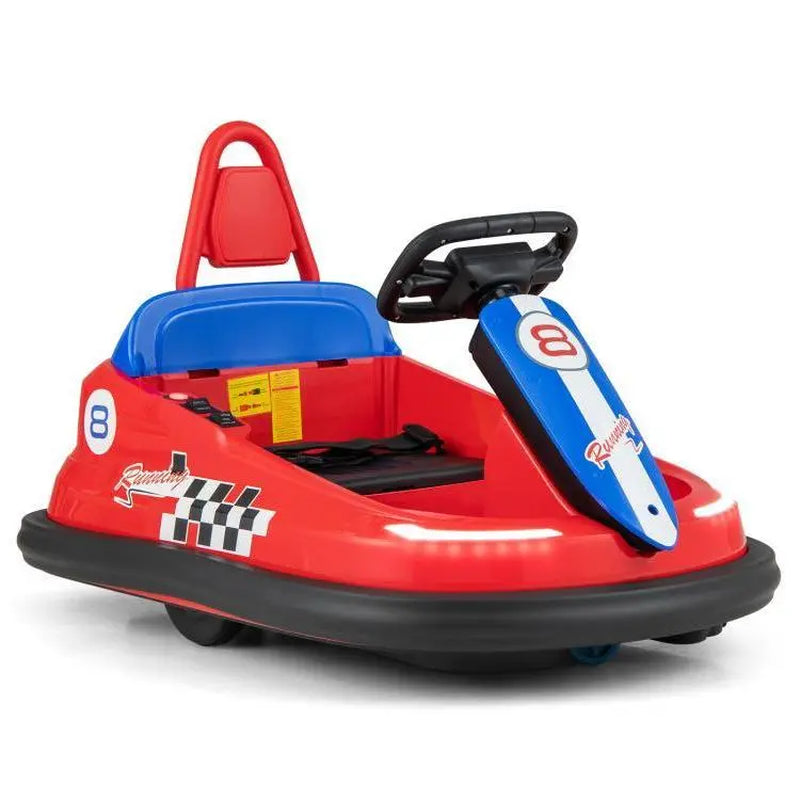 "360 Spin Bumper Car Ride-On: Remote Control, LED Lights, Music - Fun for Kids Indoors & Outdoors!"